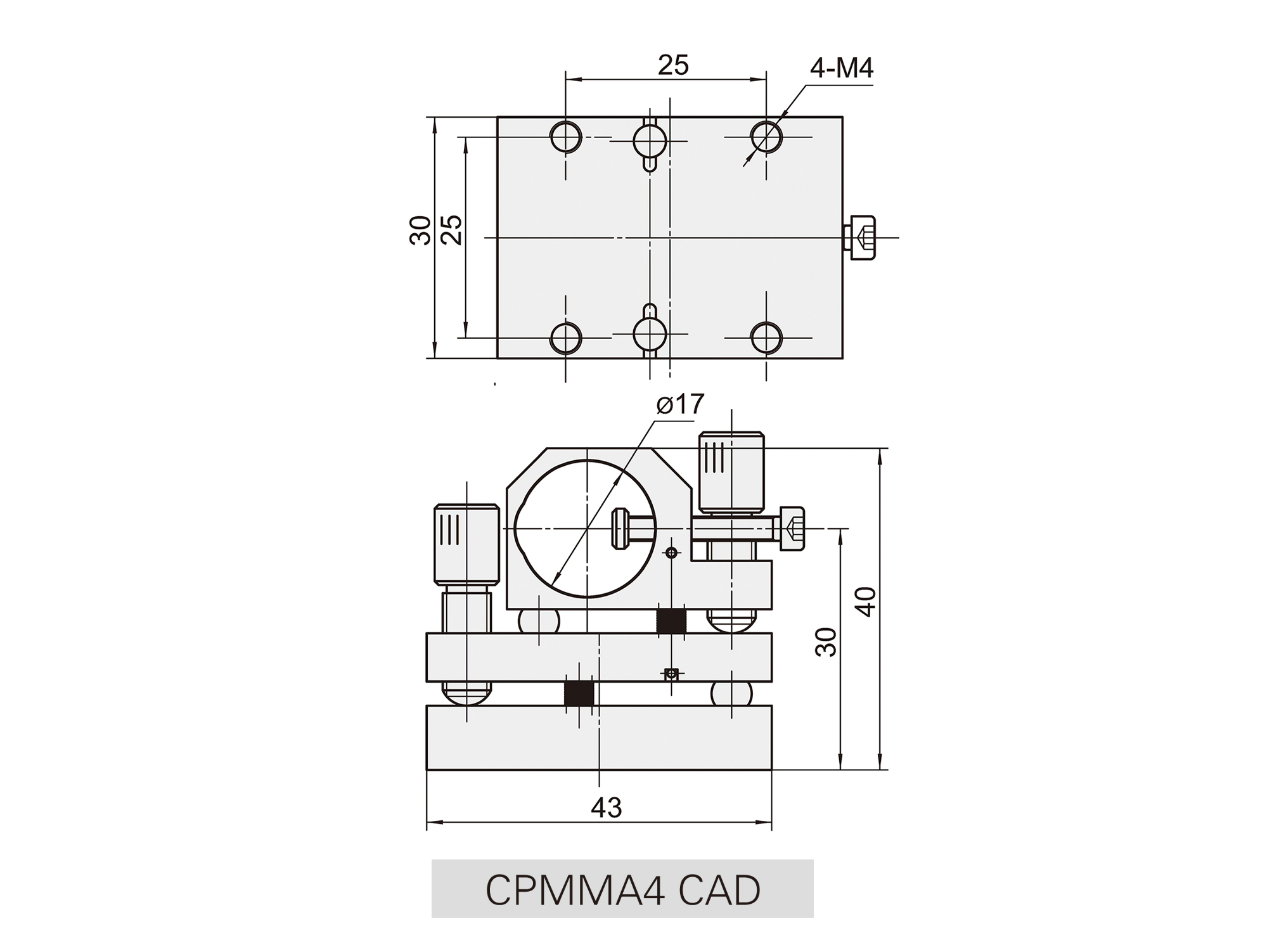CPMMA4激光管座cad