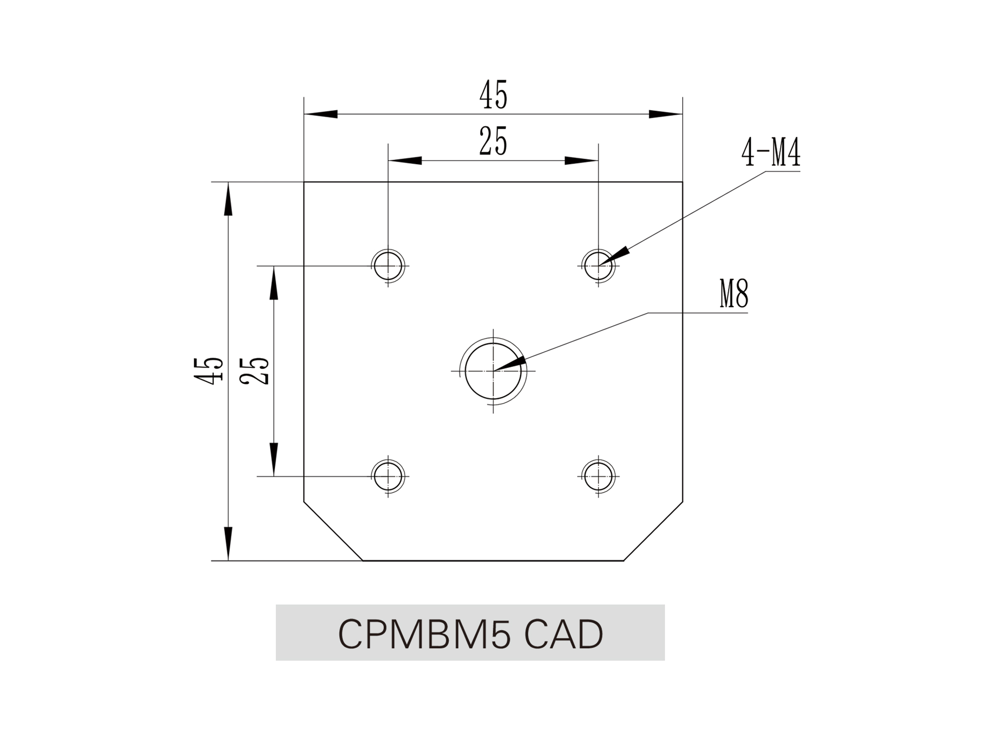 CPMBM45通用磁力底cad