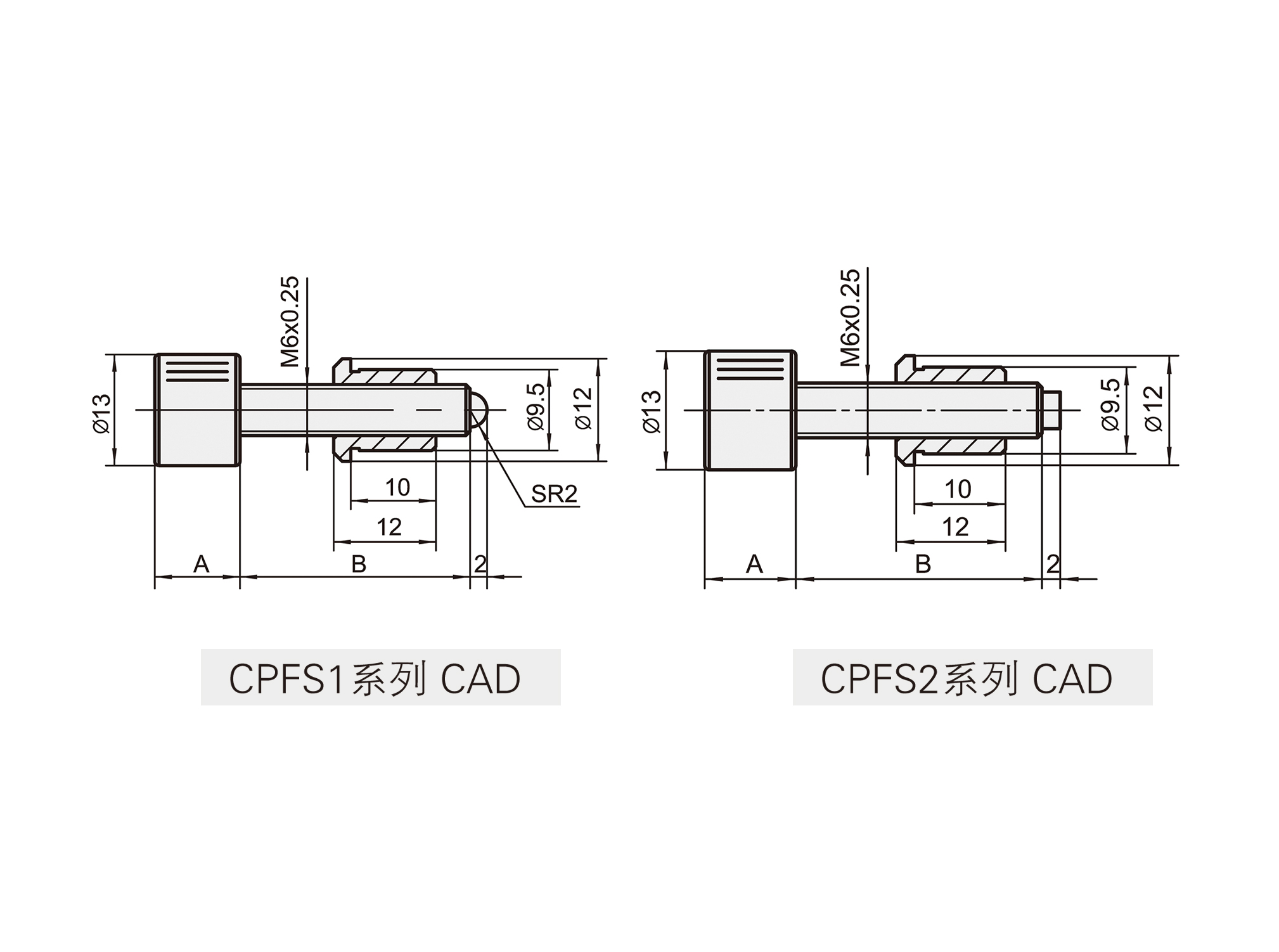 CPFS1--CPFS2-系列螺紋付cad